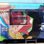 ルフィーのラッピング部分［ONE PIECE列車・南阿蘇鉄道］