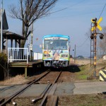 見晴台駅に停車［ONE PIECE列車・南阿蘇鉄道］