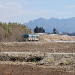 初春の農耕地帯を通過［ONE PIECE列車・南阿蘇鉄道］